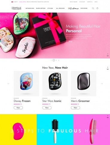 eCommerce website: Tangle Teezer