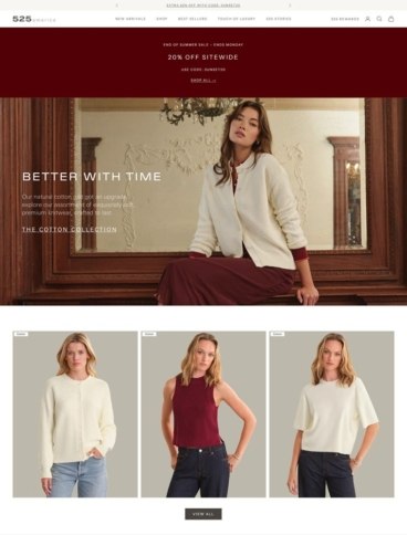 eCommerce website: 525 america