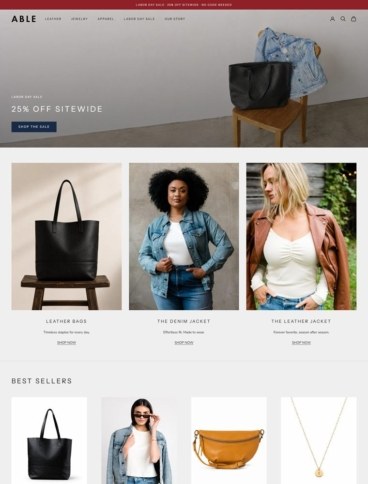 eCommerce website: ABLE