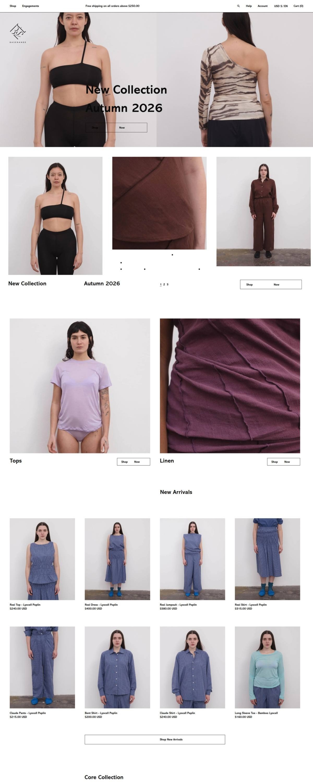eCommerce website: Baserange