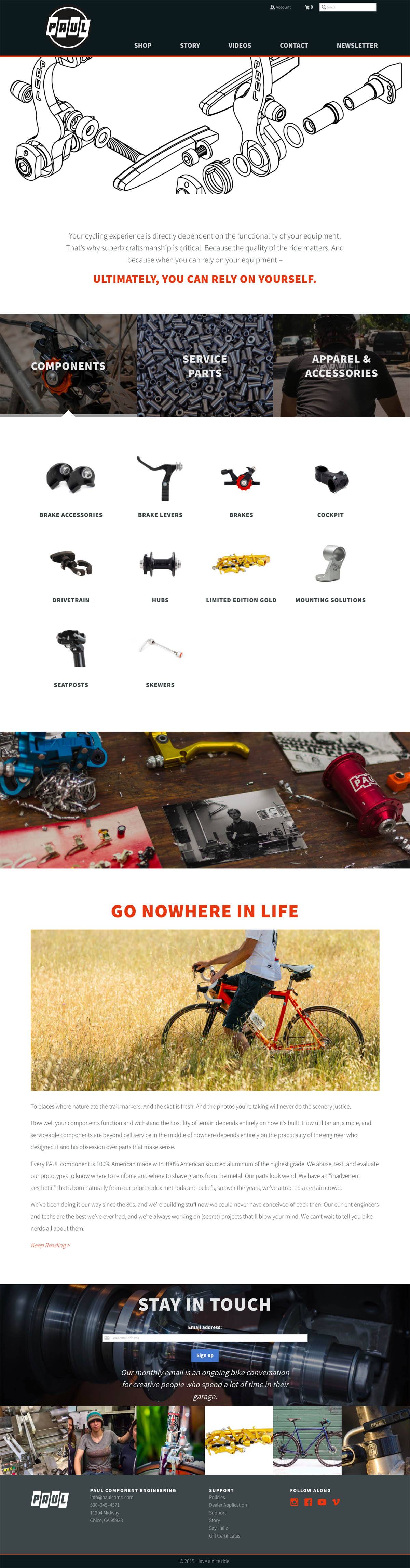 eCommerce website: Paul Component Engineering