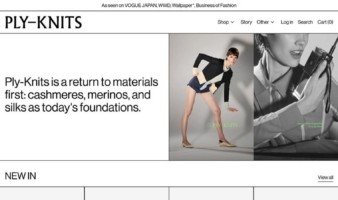 eCommerce website: Ply–Knits