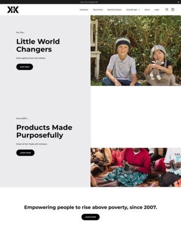 eCommerce website: Krochet Kids intl.