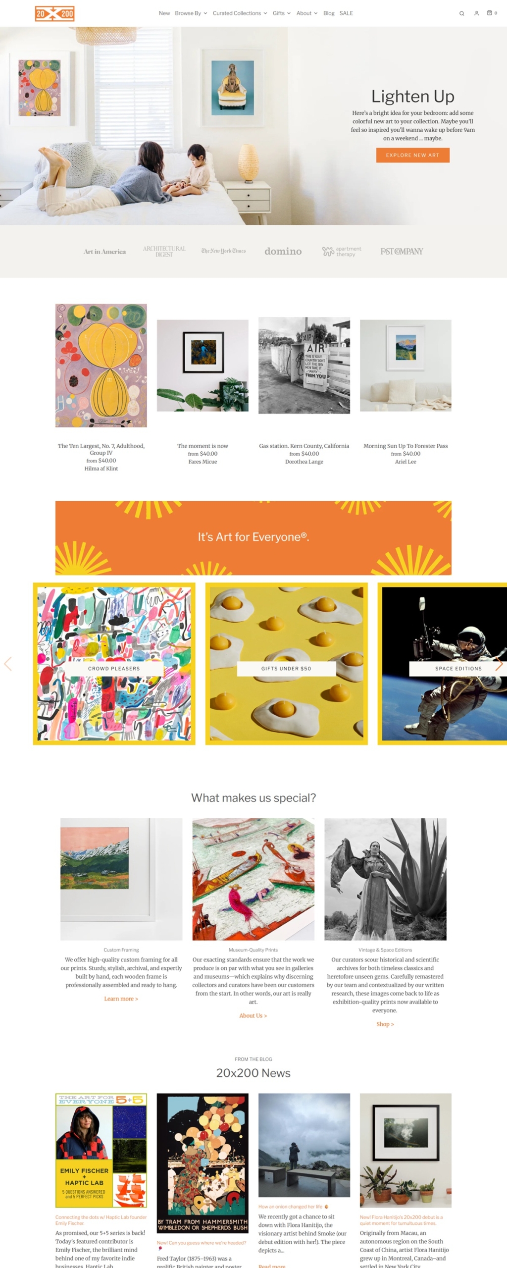 eCommerce website: 20×200