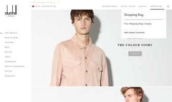 eCommerce website: Alfred Dunhill