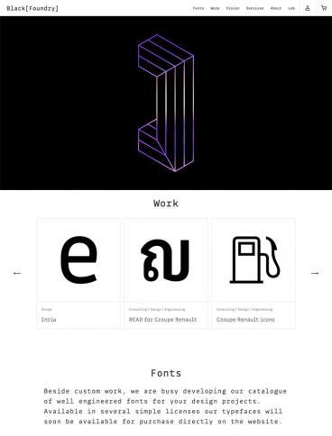 eCommerce website: Black[Foundry]