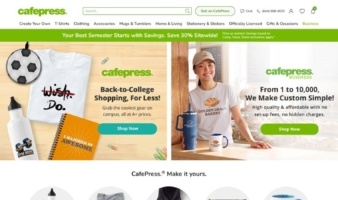eCommerce website: CafePress