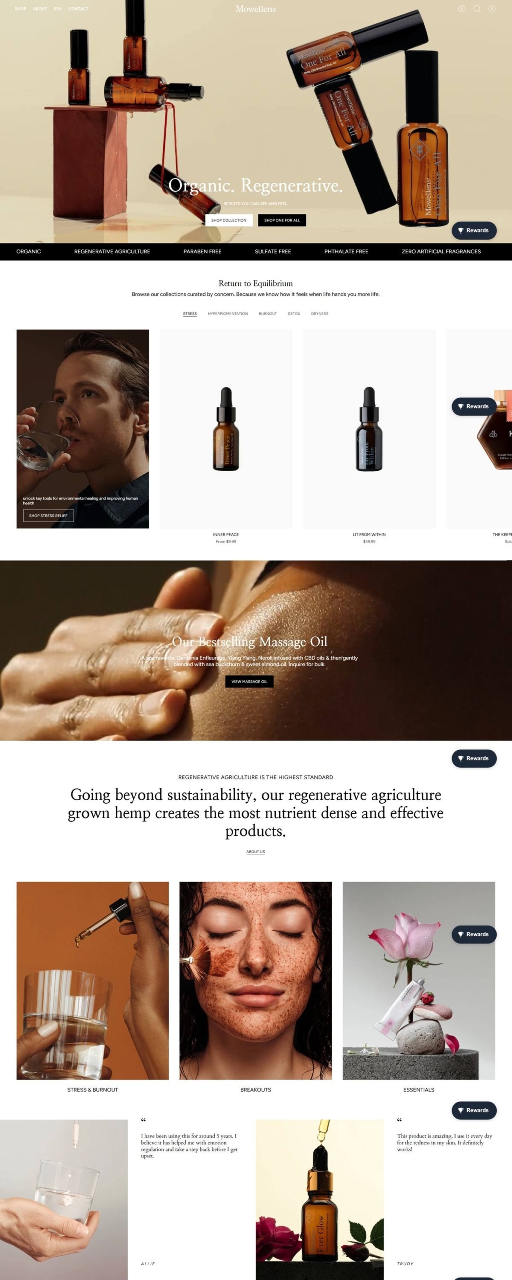 eCommerce website: Mowellens