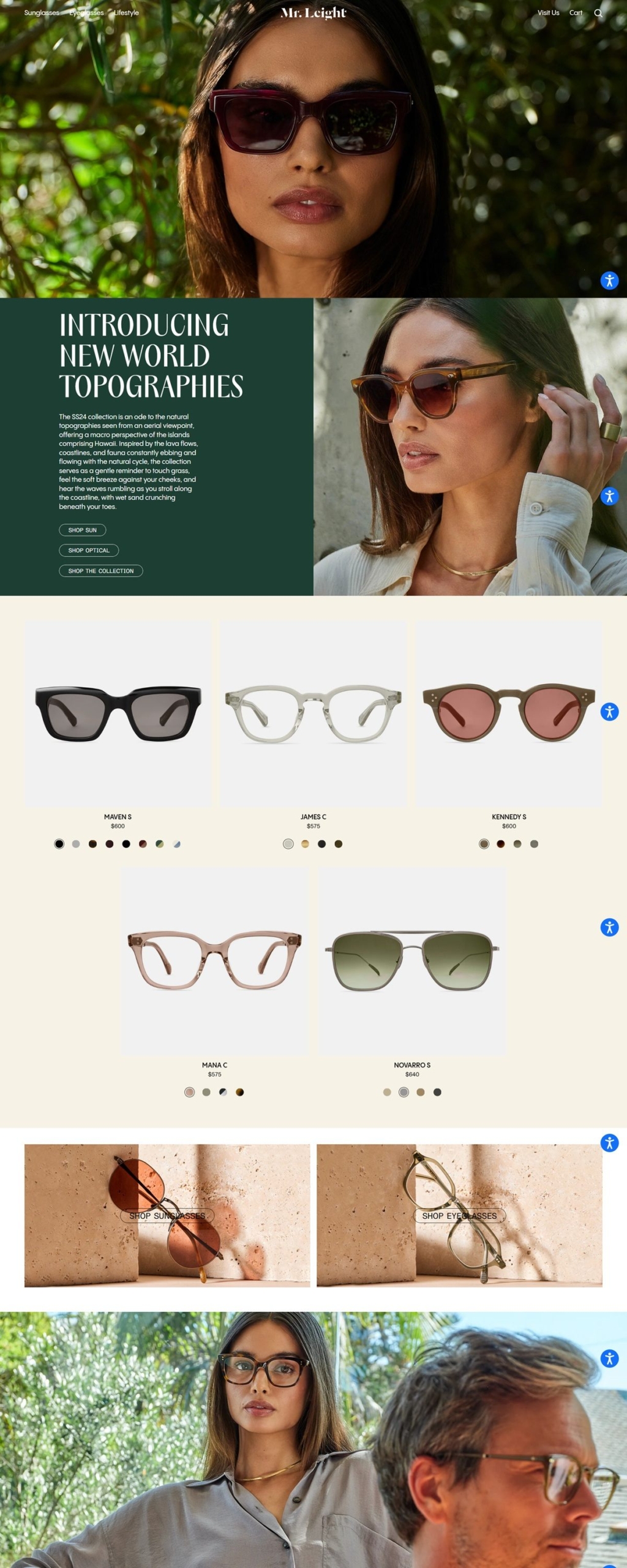 eCommerce website: Mr. Leight