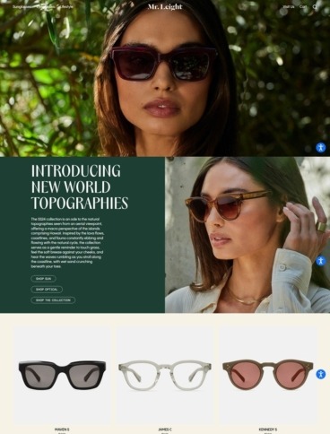 eCommerce website: Mr. Leight