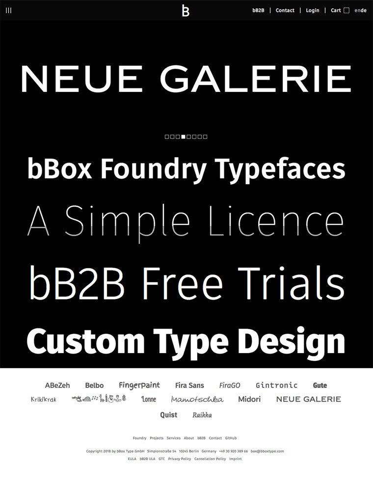 bBox Type | eCommerce Website Design Gallery & Tech Inspiration