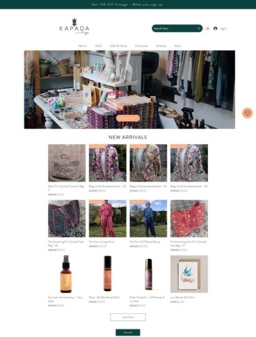 eCommerce website: Kapada Vintage