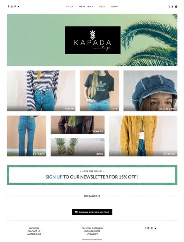 eCommerce website: Kapada Vintage