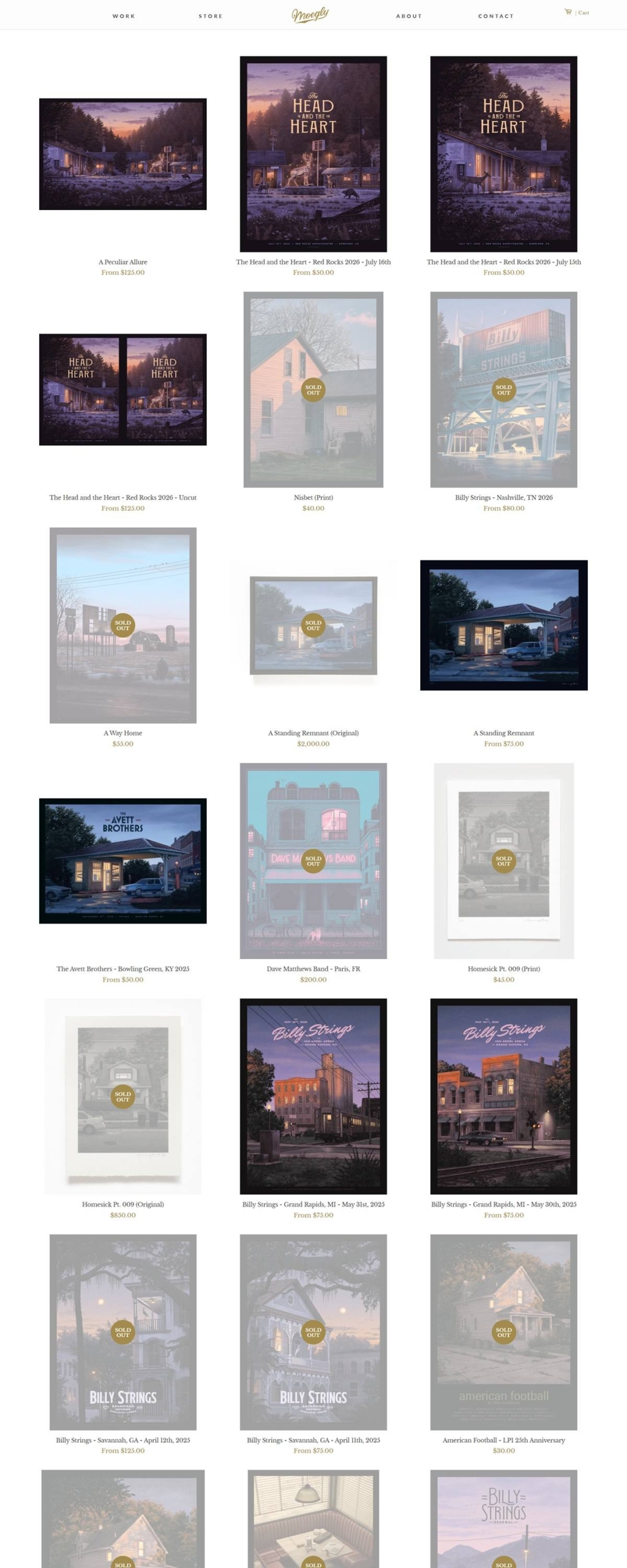 eCommerce website: Nicholas Moegly