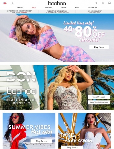 eCommerce website: boohoo