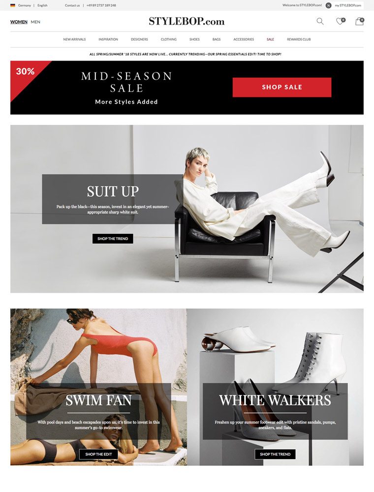 STYLEBOP | eCommerce Website Design Gallery & Tech Inspiration