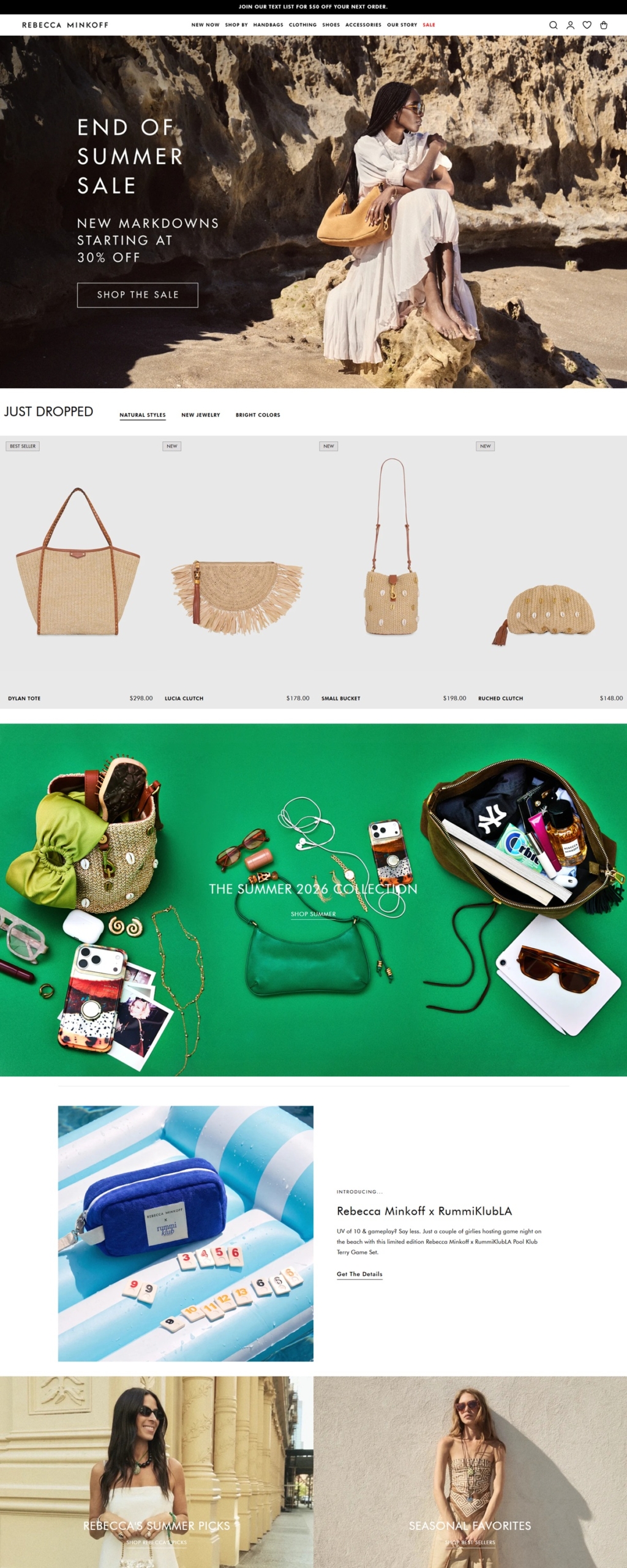 eCommerce website: Rebecca Minkoff