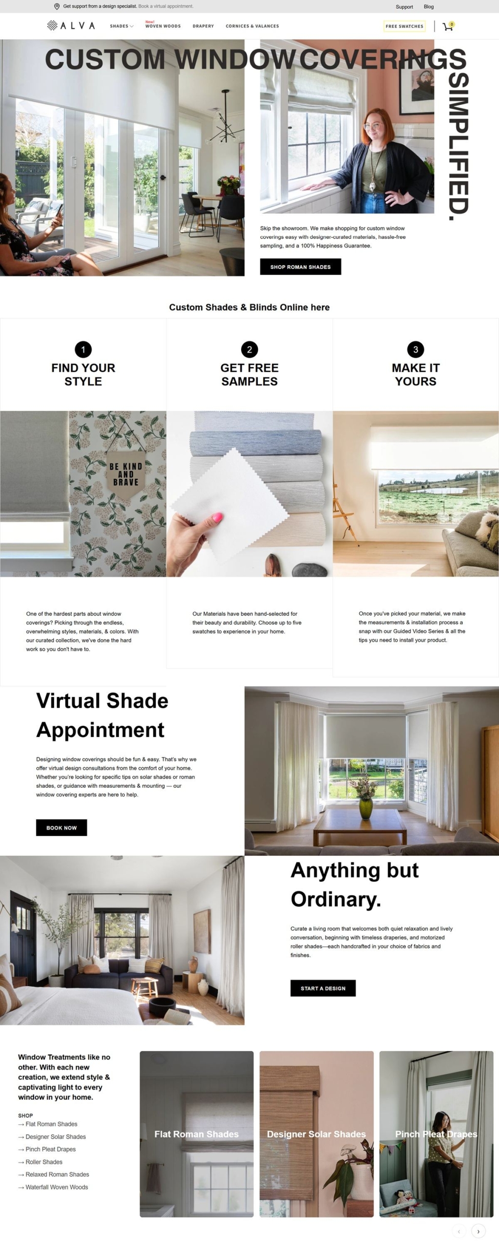 eCommerce website: Alva