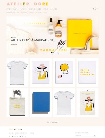 eCommerce website: Atelier Doré