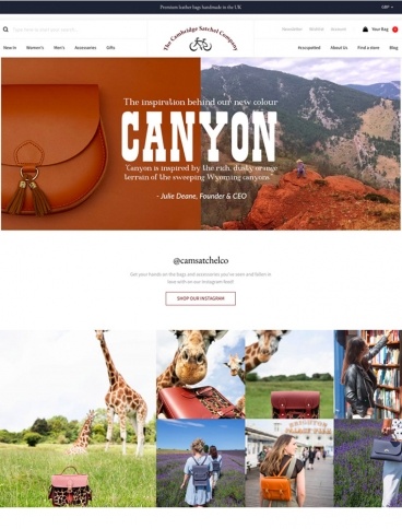 eCommerce website: Cambridge Satchel