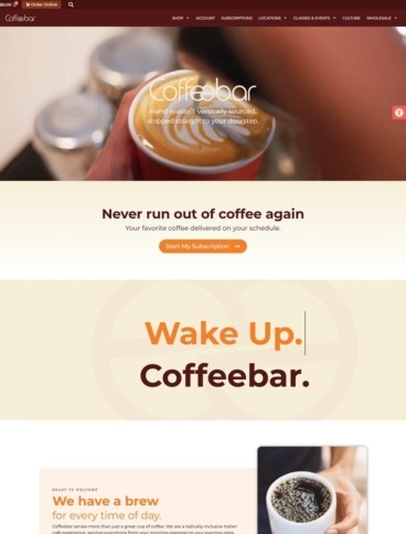 eCommerce website: Coffeebar Reno