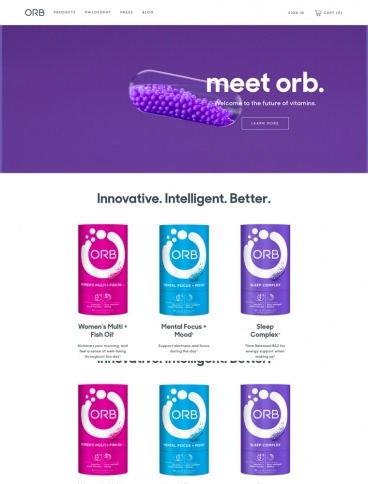eCommerce website: ORB
