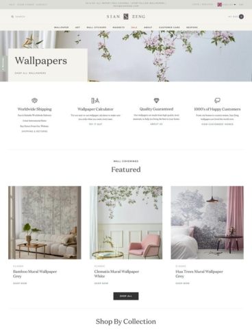eCommerce website: Sian Zeng