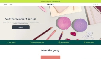 eCommerce website: Speks