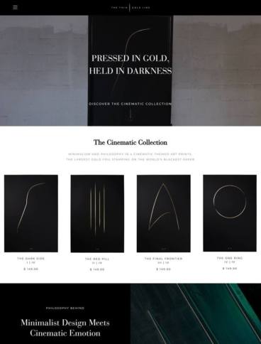 eCommerce website: The Thin Gold Line