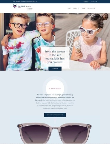 eCommerce website: toucca kids