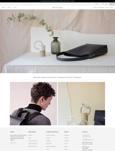 eCommerce website: Alfie Douglas