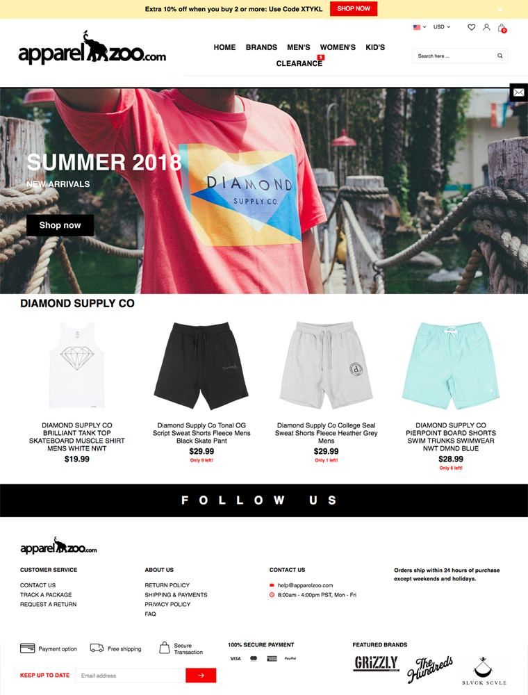 Apparel Zoo site Design Gallery & Tech Inspiration