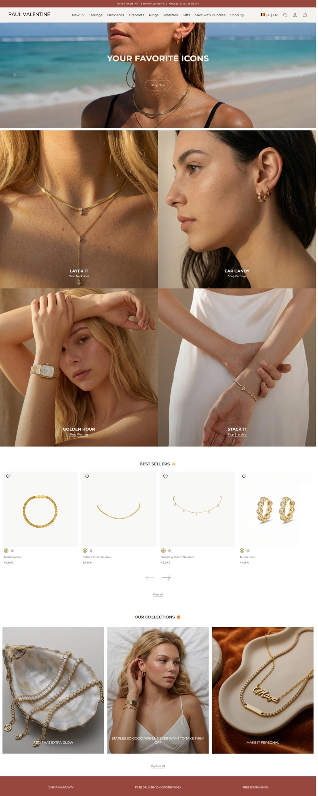 eCommerce website: Paul Valentine