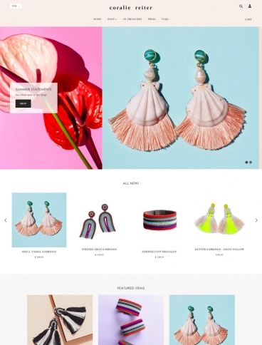 eCommerce website: Coralie Reiter