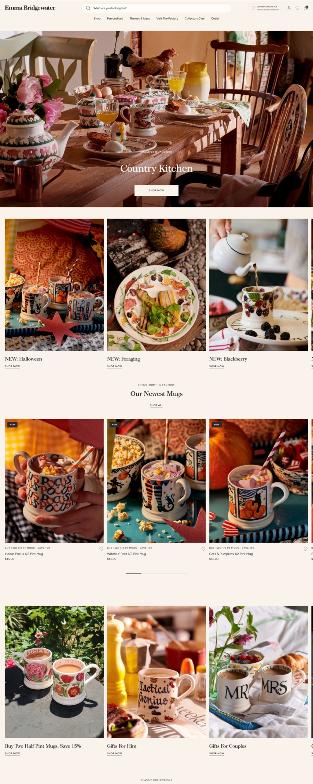 eCommerce website: Emma Bridgewater