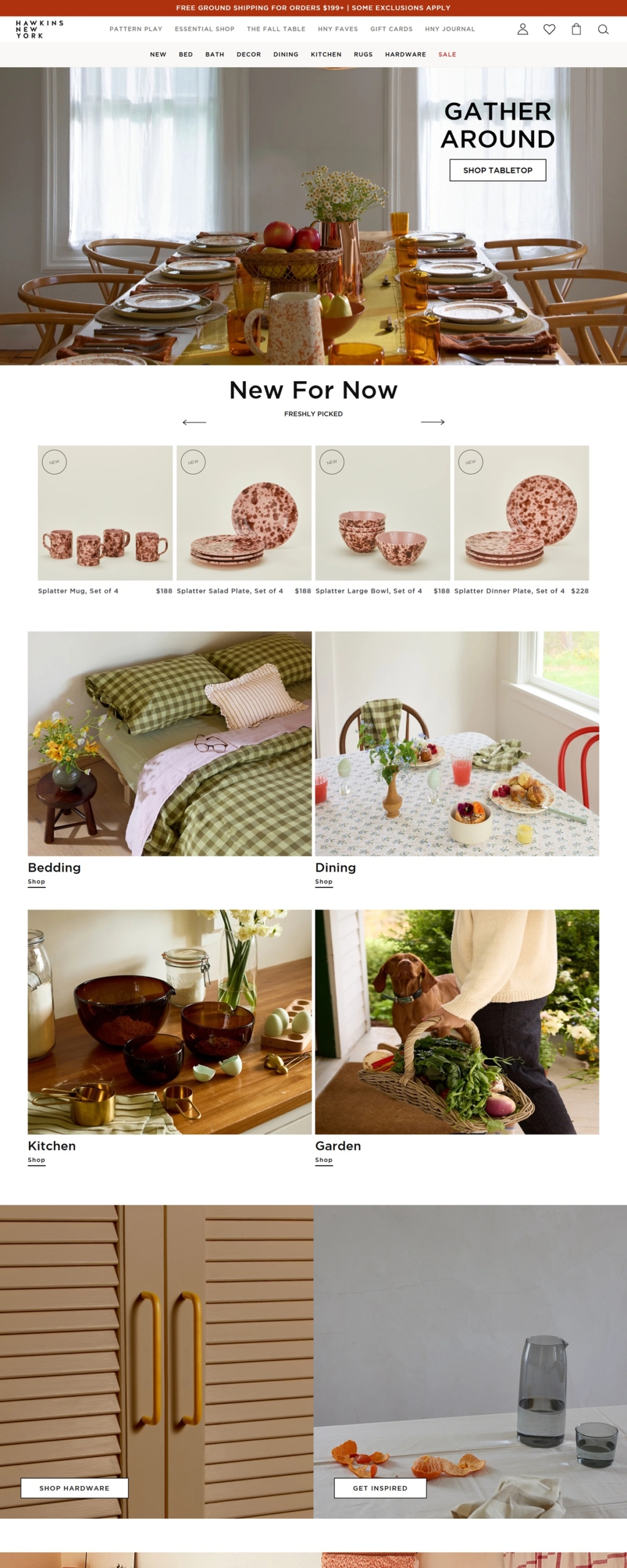 eCommerce website: Hawkins New York