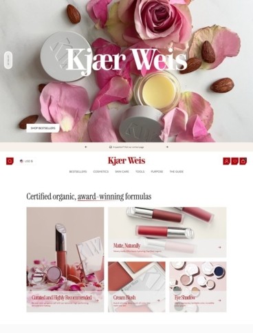 eCommerce website: Kjaer Weis