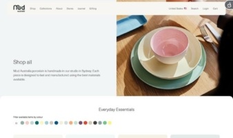 eCommerce website: Mud Australia