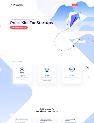 eCommerce website: Press Kite