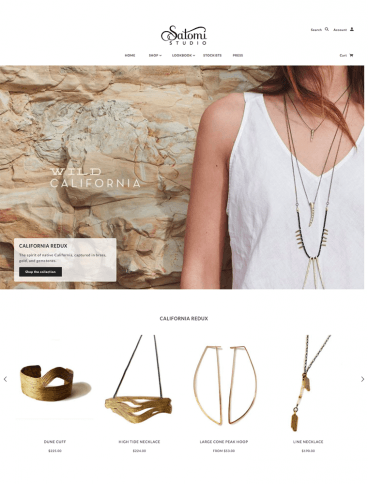 eCommerce website: Satomi Studio