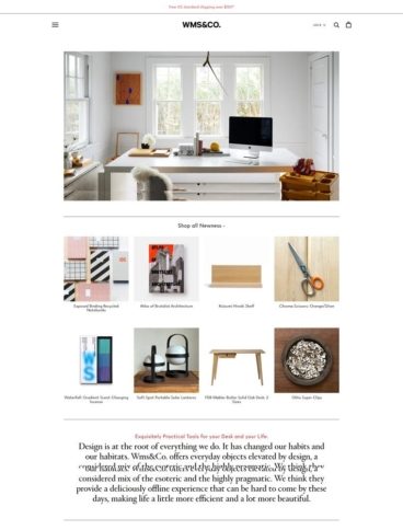 eCommerce website: Wms & Co.