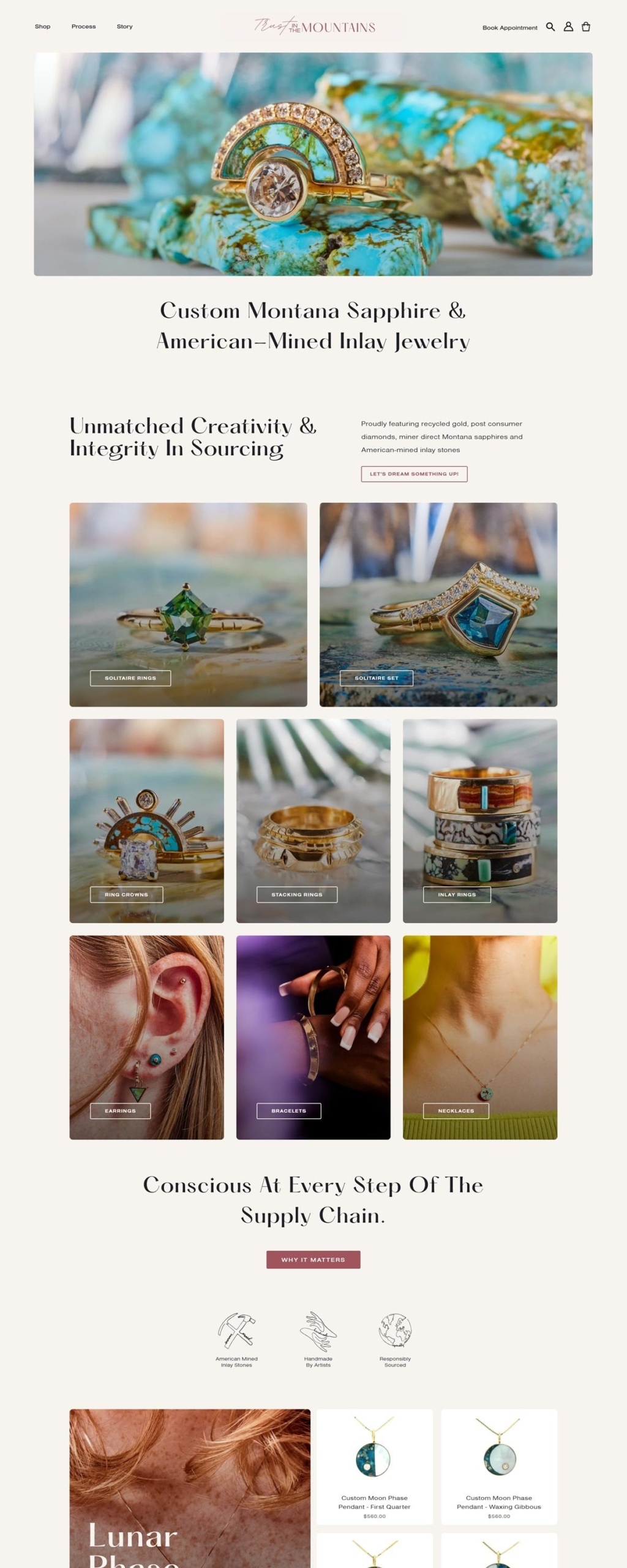 eCommerce website: YOUNG IN THE MOUNTAINS