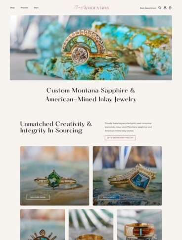 eCommerce website: YOUNG IN THE MOUNTAINS