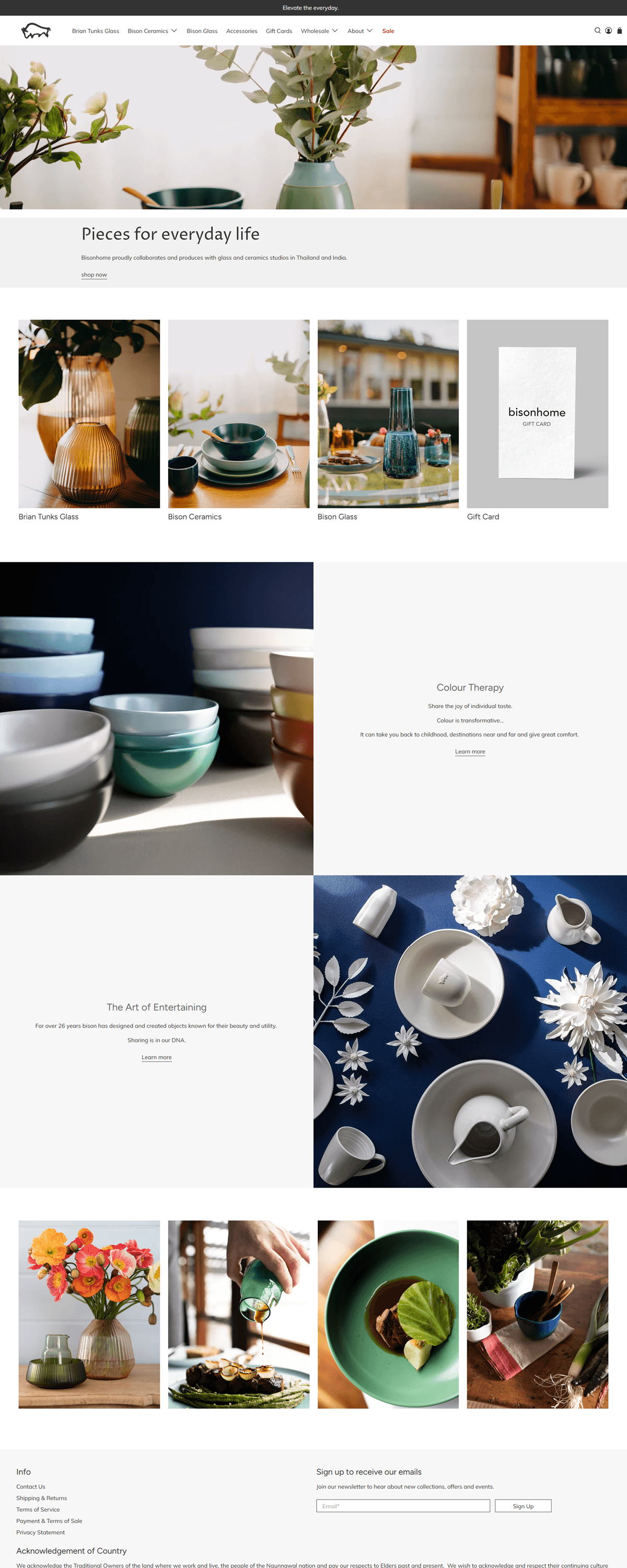 eCommerce website: Bisonhome