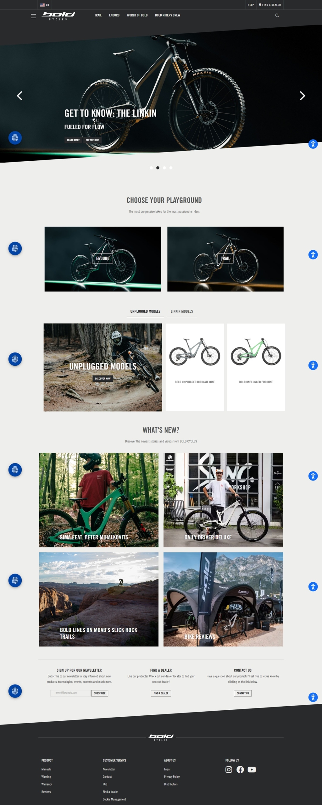 eCommerce website: Bold Cycles Ltd.
