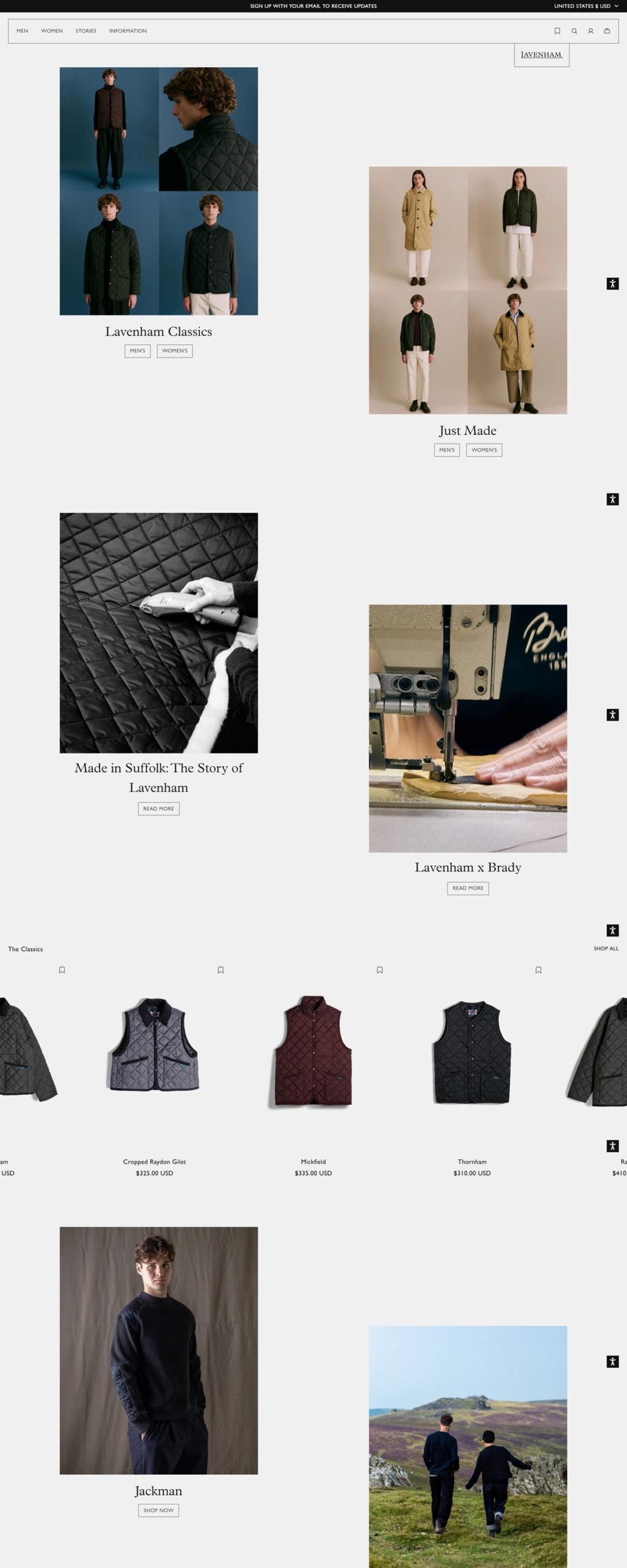 eCommerce website: Lavenham