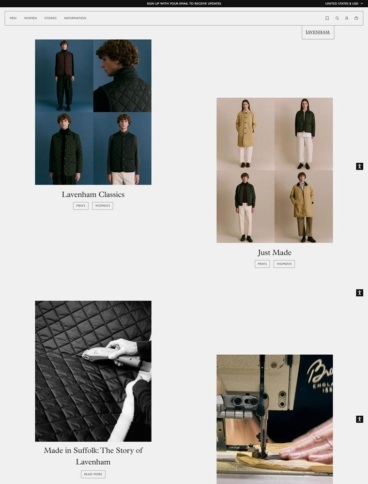eCommerce website: Lavenham