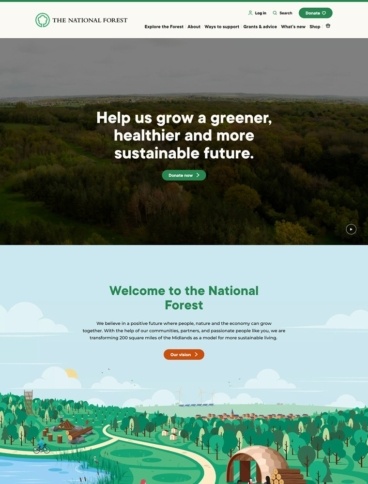 eCommerce website: The National Forest
