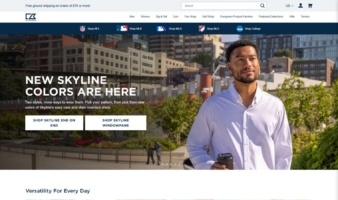 eCommerce website: Cutter & Buck
