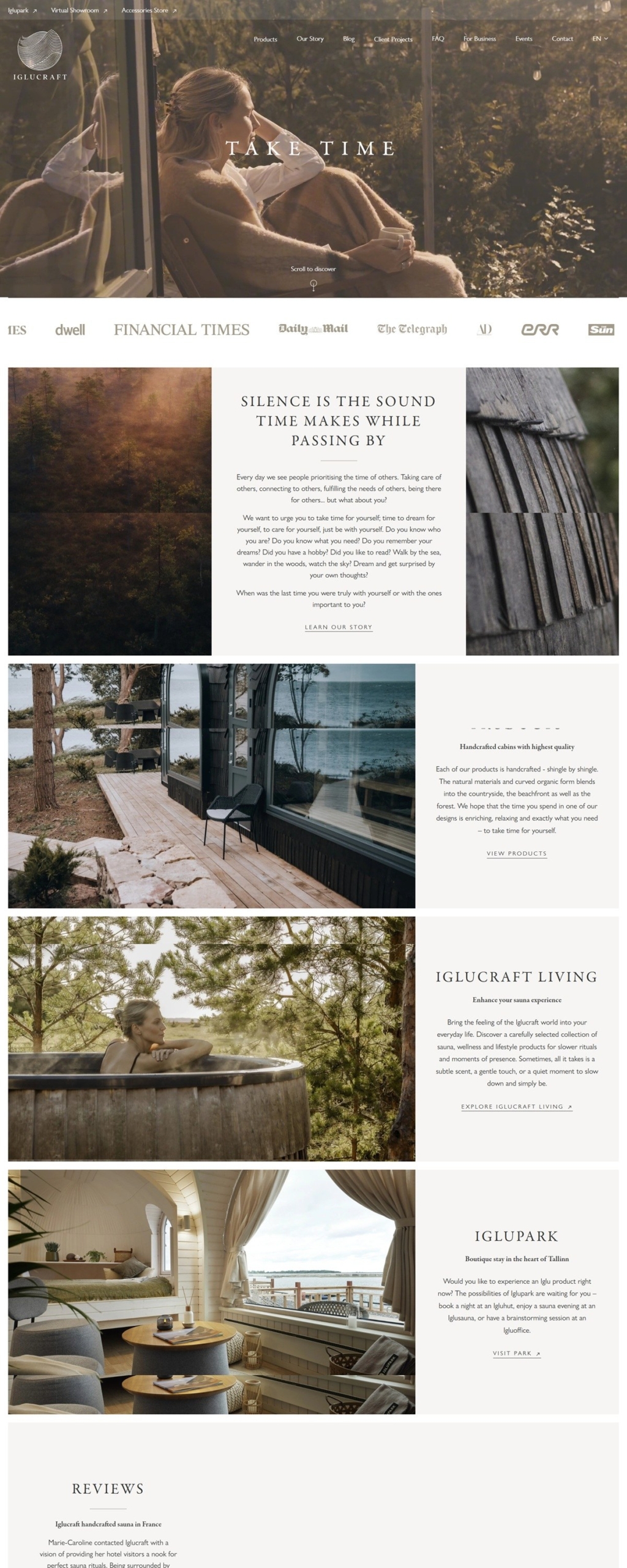 eCommerce website: Iglucraft
